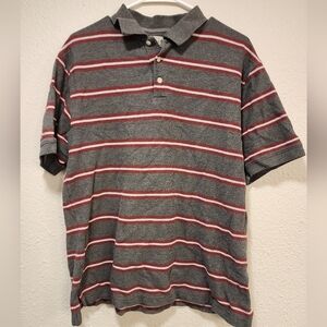 Arizona Jean Company Gray and Red Polo Shirt